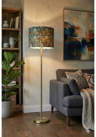 Resim Çini Tabağı Desenli Kumaş Lambader Başlığı Sadece Başlık Çok Renkli 