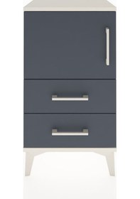 Resim Arges Komodin 2 Raflı 2 Çekmeceli Tek Kapaklı 44x30x80 Aytaşı... Aytaşı 