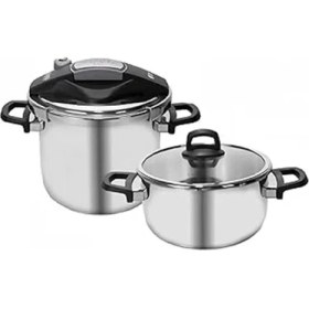 Resim AyrStore Perfect Gray 4-6 L Düdüklü Tencere Seti, Paslanmaz Çelik 