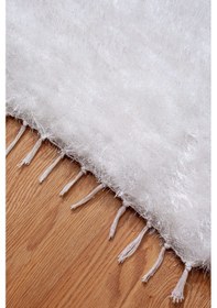 Resim El Dokuması Peluş Kilim 70 140 Cm Yolluk Banyo Mutfak Kapı Önü Paspası Beyaz 