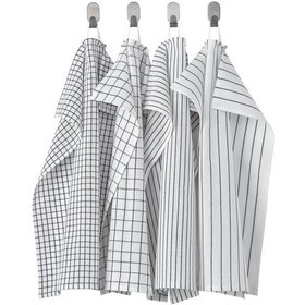 Resim Kurulama Bezi, Beyaz-koyu Gri, 45x60 Cm, 4 Adet Gri 