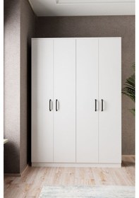 Resim Gabi 4 Kapaklı Gardırop Beyaz 