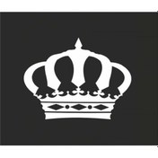 Resim Kral Taç Folyo Sticker Beyaz 26 X 20 Cm 