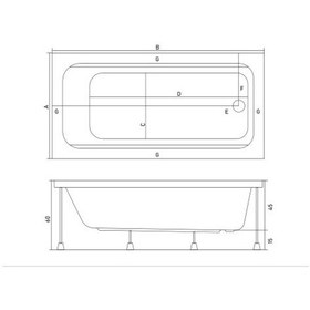 Resim Shower Alfa 110x150 Dikdörtgen Küvet 