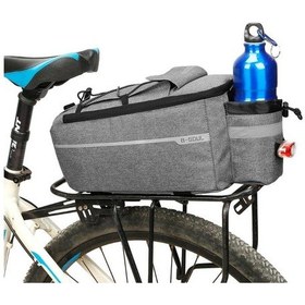 Resim B-Soul 10 L Su Geçirmez Yalıtım Çantası Arka Raf Kuyruk Pannier Paketi Bisiklet Şişe Tutucu Saklama Çantası - Gri 
