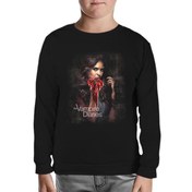 Resim Vampire Diaries Siyah Çocuk Sweatshirt 