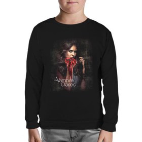 Resim Vampire Diaries Siyah Çocuk Sweatshirt 