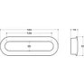 Resim 7471 Mat Altın Renkli Gömme Kulp 128 mm Renksiz Tek Ebat SSY7471 0128 Bb 