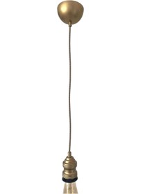 Resim CONANA Sarkıt Lale Duy Zigzag Kumaş Kablo Dekoratif (Avize Başlığı Takılabilir Duy) 70cm Metal 