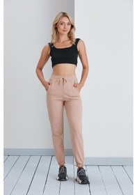 Resim Düz Model Lastikli Paça Penye Eşofman Altı Taş-taş Taş 