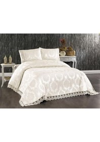 Resim Çeyiz Diyarı Demontis Çift Kişilik Yatak Örtüsü Krem (541551521) 