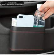 Resim Oldfriend 2'li Set Kahverengi Araba Çöp Kutusu Torba Saklama Fonksiyonel Katlanır 