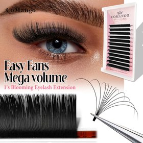 Resim CoMango Soft Blomming Kirpik Uzatma Kolay Fan Klasik Tekli Kirpikler Mega Hacim 0.05/0.07 8-15mm Premium Sahte Vizon Göz Güzellik Malzemeleri 