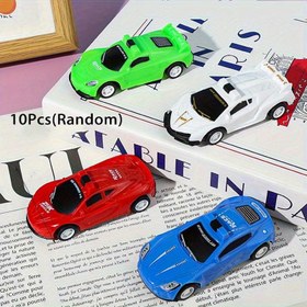 Resim 10 adet Geri Çekme Araba Oyuncak, 6 yaş ve üzeri gençler için uygun, Noel Halloween Doğum Günü Sürpriz Hediyesi Erkek Kız Parti Oyun Malzemeleri Pinata Doldurmaları Sınıf Ödülleri Dekompresyon Oyuncakları (Rastgele) 
