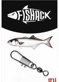 Resim Fishack Paslanmaz Klipsli Fırdöndü Füme No: 7 12 Li 