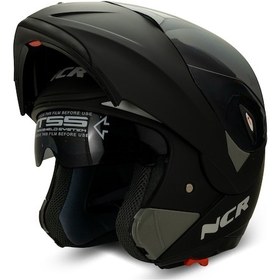 Resim Ncr Çene Açılır Kask Güneş Vizörlü Mat Siyah 