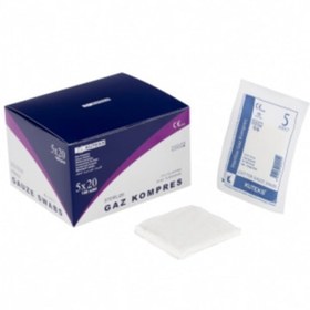 Resim Steril Gaz Kompres 7,5cm X 7,5cm 4 Kat (5x20 Adet) 100lü 