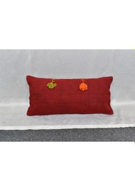 Resim Zehra Abla Halı Yeni El Dokuma Dekoratif Lumbar Kilim Kırlent Yastık Kılıfı 6633 Çok Renkli 