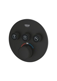 Resim Grohe Grohtherm Smartcontrol Üç Yönlü Ankastre Termostatik Duş Bataryası Phantom Black - 29508Kf0 