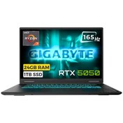 Resim Gigabyte Gaming 16 3THK3TR893SD-24 R7-260 24 GB 1 TB SSD 16" RTX5050 Free Dos Dizüstü Bilgisayar 