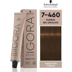 Resim Igora Royal Absolutes Olgun Saçlar İçin Beyaz Kapatıcı Yaşlanma Karşıtı Saç Boyası 60ml | 7-460 Kumral Bej Çikolata 