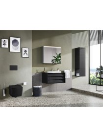 Resim VitrA Metropole 7672B070-0559 Rim-ex Asma Klozet, 56 cm, Siyah 