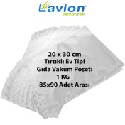 Resim Lavion 20X30 cm Ev Tipi Tırtıklı Gıda Vakum Poşeti-1 kg 