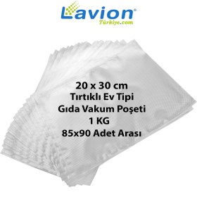 Resim Lavion 20X30 cm Ev Tipi Tırtıklı Gıda Vakum Poşeti-1 kg 