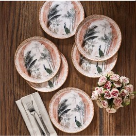 Resim Fecra Peacock 6 Parça Pasta Tabağı Seti 