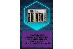 Resim Pileli Store 7 Kordonlu Akıllı Saat ve Aynalı Bluetooth Kulaklık Powerbank Dijital Göstergeli 