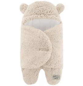 Resim migie 0-4 Ay Bebek Dış Kundak Uyku Tulumu Kıvırcık Wellsoft Peluş Bej 
