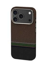 Resim Apple Uyumlu iPhone 17 Pro Kılıf M-safe Özellikli Karbon Fiber Benks Prestige Armorpro Kevlar Kapak Gold 