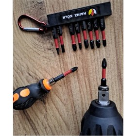 Resim Bits Uç Matkap Ucu Tornavida Ucu Vidalama Ucu Yıldız Profesyonel 10 Lu Ph2 Pz2 Anahtarlıklı 