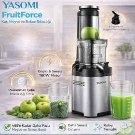 Resim Yasomi Fruitforce 8 Segment 180W Katı Meyve ve Sebze Sıkacağı 