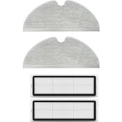 Resim Xiaomi Vacuum Mop 2 Stytj03zhm Uyumlu Yedek Mop Ve Hepa Filtre-4 Parça 