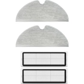 Resim Xiaomi Vacuum Mop 2 Stytj03zhm Uyumlu Yedek Mop Ve Hepa Filtre-4 Parça 