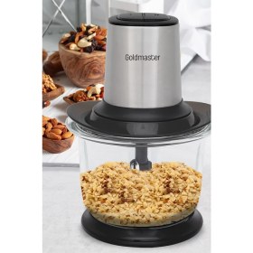 Resim Büyük Cam Hazneli, Ayarlı, 4 Bıçaklı, Paslanmaz Çelik Doğrayıcı, 1.5 Lt 