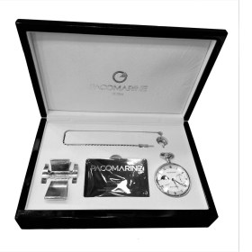 Resim Pacomarine Pm.pockhet.s1 Pacomarine Nostaljik Zincirli Orjinal Kutusunda Köstekli Cep Saati Özel Tasarım 