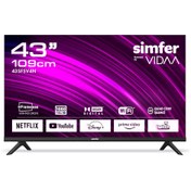 Resim Simfer 43sfsv4n 43" 109 Ekran Uydu Alıcılı Full Hd Vıdaa Smart Led Tv 