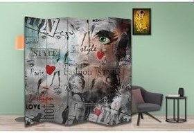 Resim Moda Temalı Özel Tasarım Paravan Room Divider PRV1214, 180 x 180 