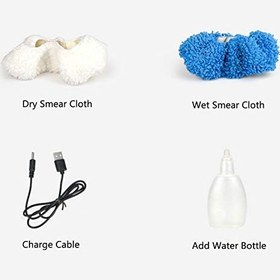 Resim kajilai 3'ü 1 arada Robot Temizleyici Islak ve Kuru Fırçalama Nemlendirme Otomatik Temizleme USB Şarj (Beyaz) 