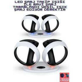 Resim Beboncool TP5-3505 LED Işıklı Playstation Vr2 Ps Vr2 Gamepad Joystick Manyetik Şarj Standı 