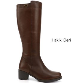 Resim Gönderi(R) Gönderir Kadın Kahve Antik Fermuarlı Kalın Topuklu Hakiki Deri Çizme Gkzc13444567 Kahverengi 