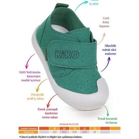 Resim Kiko Kids Rosie Cırtlı Kız Bebek Günlük Ayakkabı Yeşil 
