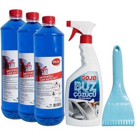Resim Gojo Kışlık Set 3 Ad Cam Suyu Buz Çözücü Buz Kazıyıcı 