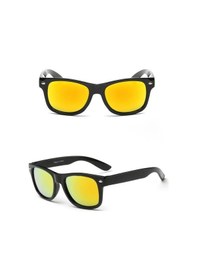Resim 2017 Moda Çocuk Güneş Gözlüğü Uv 400 Orange Mercury Lens Siyah 