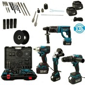 Resim Rolwal Akülü El Aletleri Seti 21v 4 Amper - Şarjlı Hilti - Şarjlı Avuç Taşlama - Şarjlı Vidalama - Şarjlı Somun Sıkma 