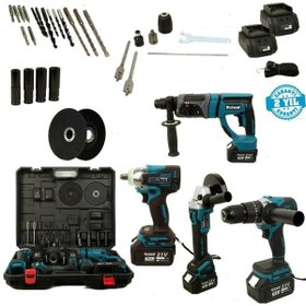 Resim Rolwal Akülü El Aletleri Seti 21v 4 Amper - Şarjlı Hilti - Şarjlı Avuç Taşlama - Şarjlı Vidalama - Şarjlı Somun Sıkma 