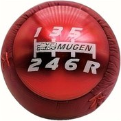 Resim Chuangyinshop Red Universal Car Gear Knob 6 Vites Honda Mugen Manual Shift Lever M10x1.5 