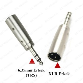 Resim BK Teknoloji 3-Pin Xlr Erkek To 6.35MM Stereo Erkek Ses Kablosu Mikrofon Adaptörü 